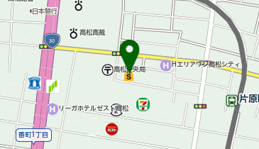 hanafru 高松三越店の地図画像