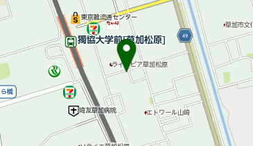 アイラ pono 獨協大学前店の地図画像