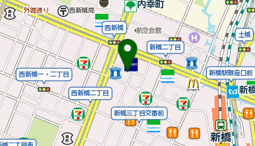 THE SUNLOUNGE 新橋店の地図画像