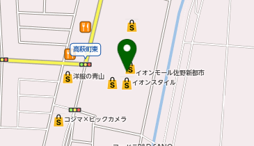 VILLAGE VANGUARD イオンモール佐野新都市店の地図画像