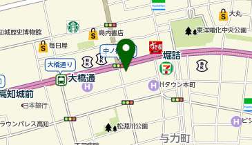 鰻の成瀬 高知店の地図画像