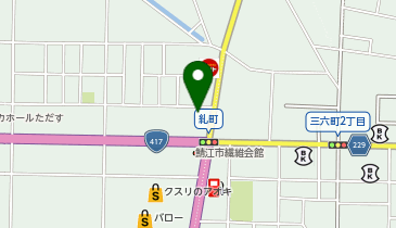 鰻の成瀬 鯖江神明店の地図画像