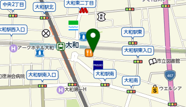 鰻の成瀬 大和店の地図画像
