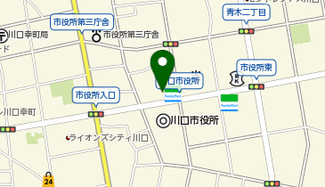 銀座に志かわ 川口市役所前店の地図画像