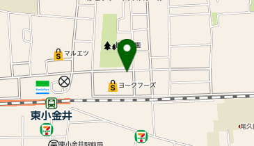 うさちゃんクリーニング ヨークフーズ東小金井店の地図画像