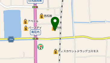 イセヅドライ 万代花内店の地図画像