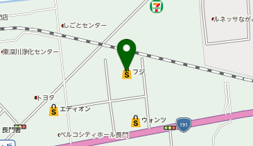 銀座コージーコーナー フジ長門の地図画像