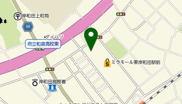 銀座屋 ミラモール東岸和田駅前店の地図画像