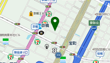 most eyes 京橋の地図画像