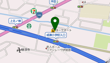 アリスクリーニング ヨークマート 伊勢原成瀬店の地図画像
