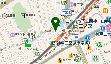 甲南チケット サンキタ店の地図画像