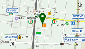ハロー!パソコン教室 イトーヨーカドー草加校の地図画像