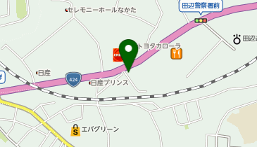丸源ラーメン 田辺店の地図画像