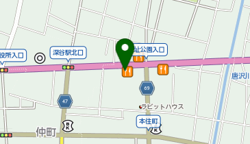 丸源ラーメン 深谷店の地図画像
