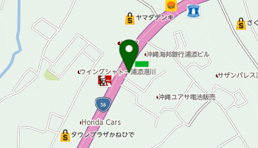 丸源ラーメン 浦添店の地図画像