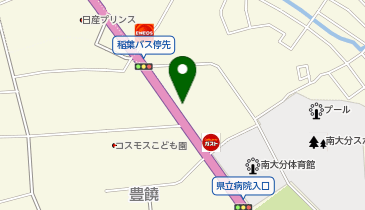 丸源ラーメン 南大分店の地図画像