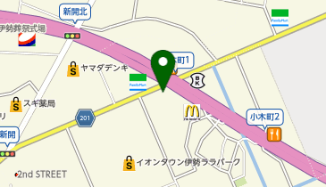 丸源ラーメン 伊勢店の地図画像