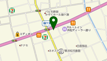 炭焼きレストランさわやか 浜松篠ケ瀬店の地図画像