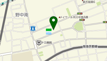 来来亭 十三店の地図画像