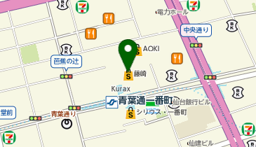 ロレックス ブティック 藤崎仙台の地図画像