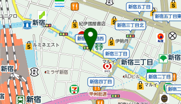 ロレックス ブティック レキシア 新宿店の地図画像