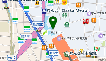 ロレックス ブティック高島屋大阪の地図画像