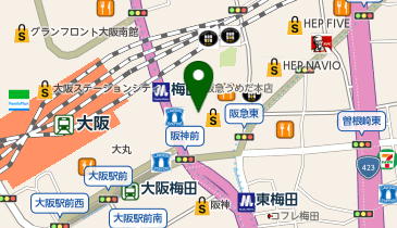 ロレックス ブティック 阪急うめだ本店の地図画像