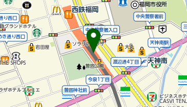 ロレックス ブティック 三越福岡の地図画像