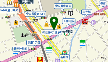 ロレックス ブティック 大丸福岡天神の地図画像