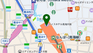 ロレックス ブティック 高島屋大阪の地図画像