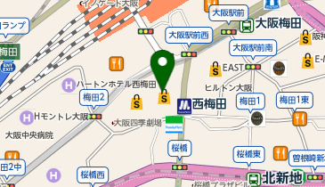 ロレックス ブティックヒルトンプラザ 大阪の地図画像