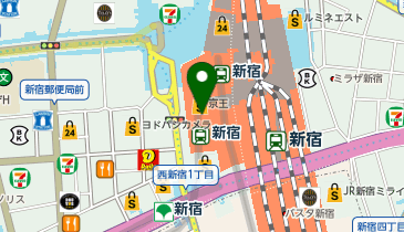 ロレックス ブティック 京王新宿の地図画像