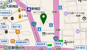 BUZZ大阪梅田の地図画像