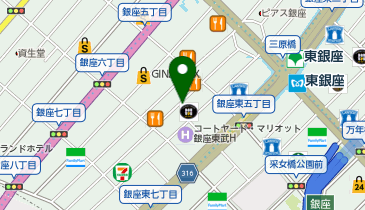 カラオケパセラ銀座店の地図画像