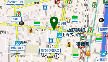 カラオケパセラ上野御徒町店の地図画像