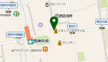 ハリミツクリーニング 西神中央店の地図画像