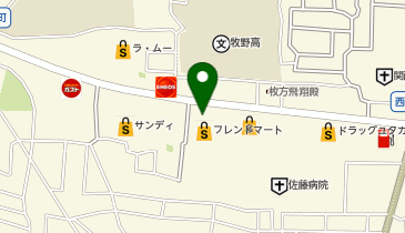 ネイルサロン ティーエヌ 枚方TSUTAYA牧野高校前店の地図画像