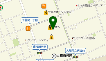 ネイルサロン ティーエヌ オークシティイオンモール大和店の地図画像