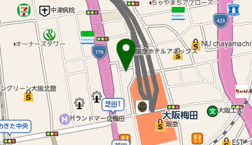 ネイルサロン ティーエヌ 梅田店の地図画像