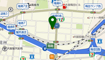 ネイルサロン ティーエヌ 大阪福島店の地図画像