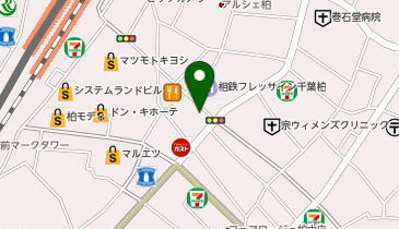 ネイルサロン ティーエヌ 柏店の地図画像