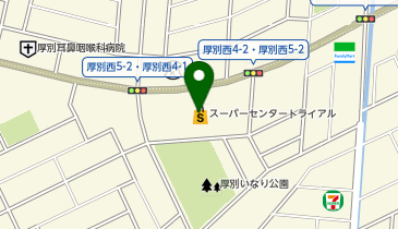 ネイルサロン ティーエヌ トライアル厚別店の地図画像