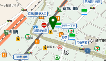 ネイルサロン ティーエヌ TSUTAYABOOKSTORE川崎駅前店の地図画像