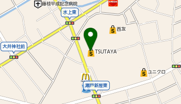 ネイルサロン ティーエヌ TSUTAYA藤枝瀬戸新屋店の地図画像