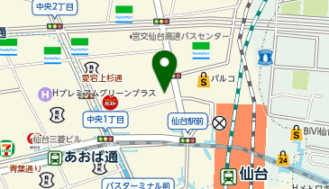 理容プラージュ仙台一番町店の地図画像