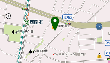 理容プラージュ嘉島店の地図画像