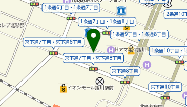 理容プラージュ旭川永山店の地図画像