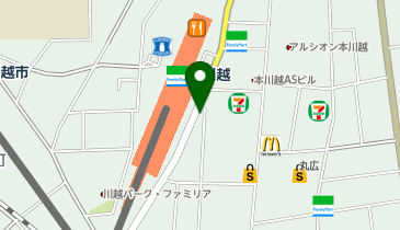 理容プラージュ川越店の地図画像