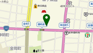 理容プラージュ岐阜店の地図画像