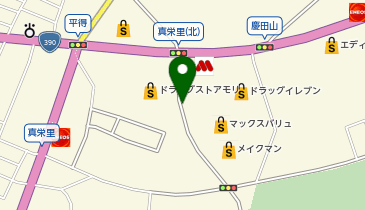 理容プラージュイオンやいま前店の地図画像